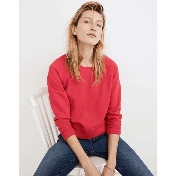 Madewell Sundrenched Resourced Cotton Shrunken Sweatshirt Size Medium - Picture 1 of 5